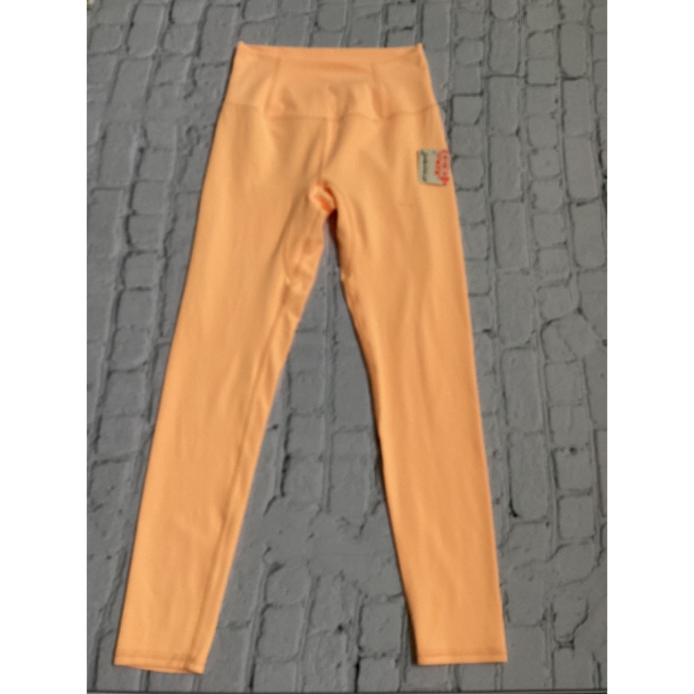 Free People FP Movement Good Karma High Rise Leggings Orange Apricot XS NWT - Picture 2 of 5